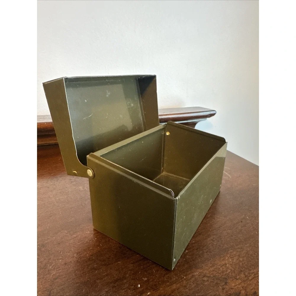 VTG 1858-19?? Chicago YMCA SCHOOLS Chicago, Illinois Metal Storage File Box